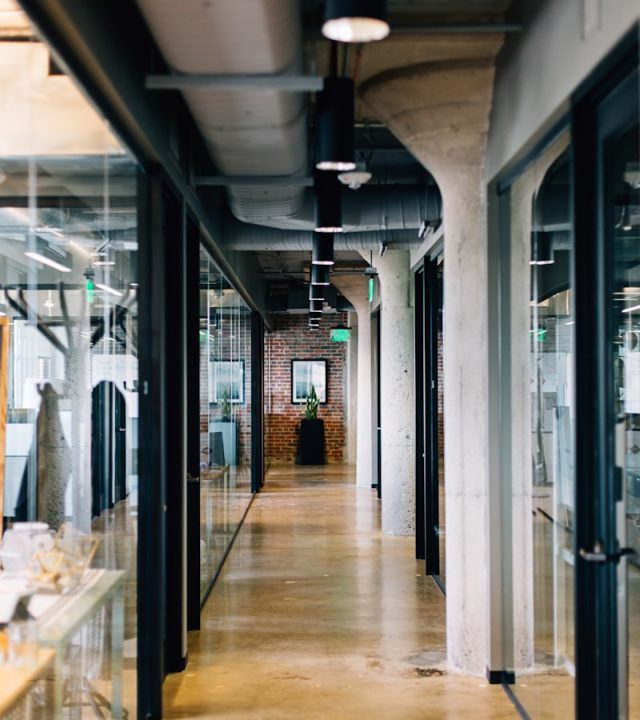 architectural photography of white concrete building